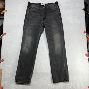 ZARA Jeans Women's 8 Gray‎ Denim Elastic Waist Mid Rise Classic Zip Fly - 32X29